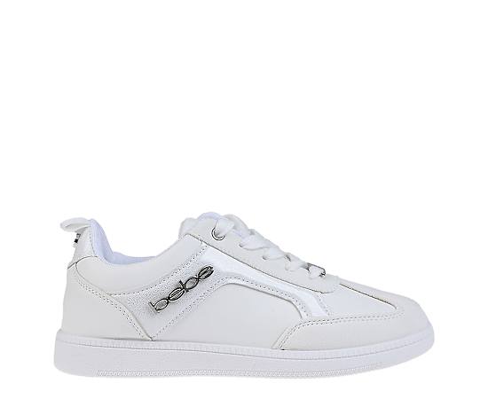 bebe Women's Fashionable and Sparkly Sneaker with Glitter - Silver