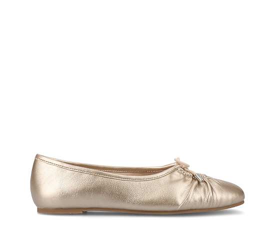 Journee Collection Callee Womens Square Closed Toe Ballet Flats, 9 Wide, Beige