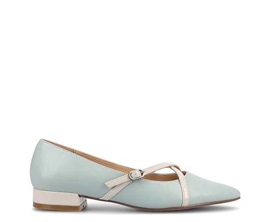 Journee Collection Camby Womens Pointed Closed Toe Ballet Flats, 9 Medium, Blue