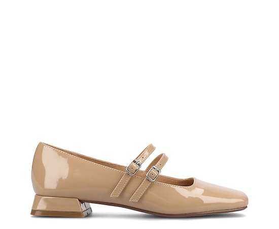 Journee Collection Gredah Womens Square Closed Toe Mary Jane Shoes, 11 Wide, Beige