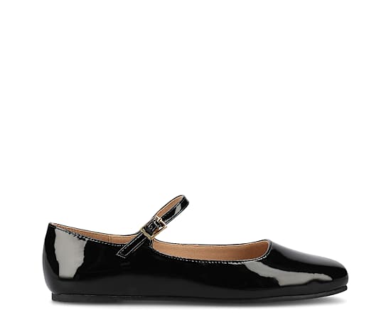 Journee Collection Carrie-Wd Womens Square Closed Toe Mary Jane Shoes Wide Width, 10 Wide, Black