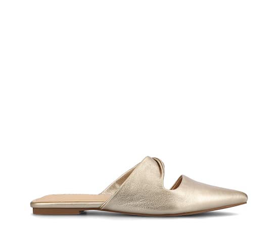 Journee Collection Enniss Womens Pointed Closed Toe Mules, 8 Medium, Beige