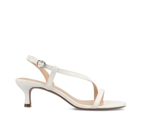 Journee Collection Womens Jemry Heeled Sandals, 9 Medium, White