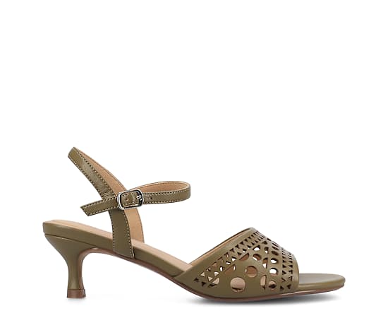 Journee Collection Womens Jessly Heeled Sandals, 9 1/2 Medium, Green