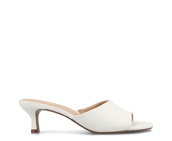 Journee Collection Womens Jeylah Heeled Sandals, 7 1/2 Medium, White