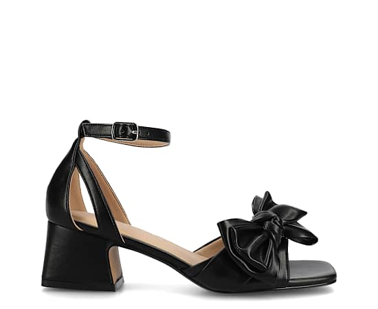 Journee Collection Womens Zevi Heeled Sandals, 8 Wide, Black