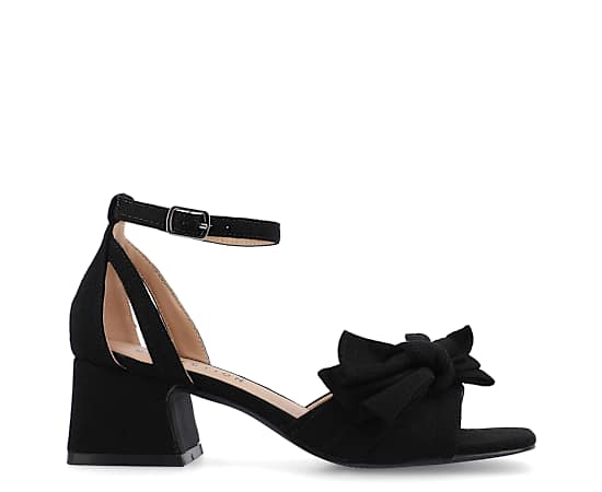 Journee Collection Womens Zevi Heeled Sandals, 10 Wide, Black