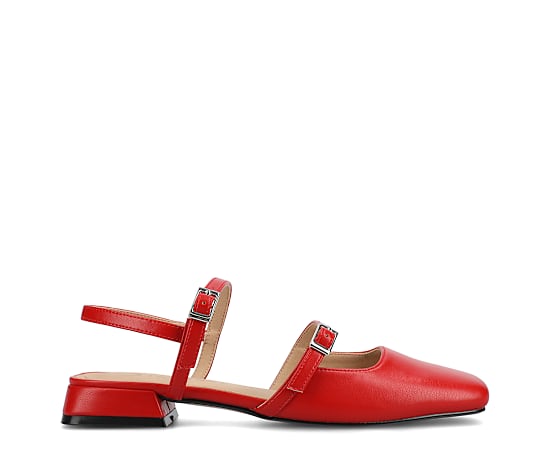 Journee Collection Gretchenn Womens Square Closed Toe Mary Jane Shoes, 10 Wide, Red