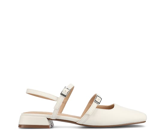 Journee Collection Gretchenn Womens Square Closed Toe Mary Jane Shoes, 12 Wide, White