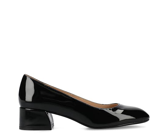 Journee Collection Saarii Womens Round Closed Toe Block Heel Pumps, 12 Medium, Black