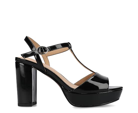 Journee Collection Womens Nalie Heeled Sandals, 11 Medium, Black