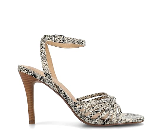 Journee Collection Womens Vanita Heeled Sandals, 9 Medium, Gray