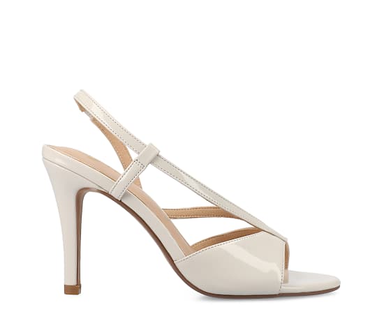 Journee Collection Womens Varra Heeled Sandals, 8 1/2 Medium, Beige
