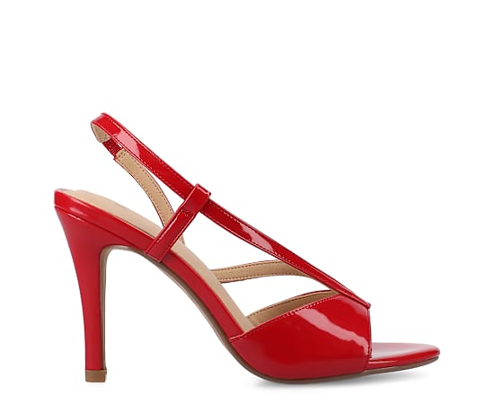 Journee Collection Womens Varra Heeled Sandals, 7 1/2 Medium, Red