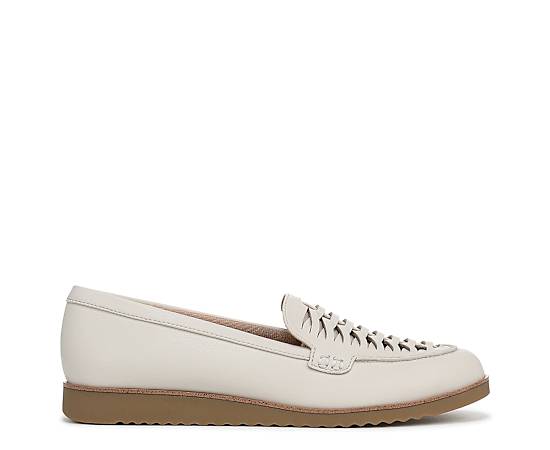 LifeStride Zoey Loafer Shoes (Bone White Faux Leather) 6.5 W