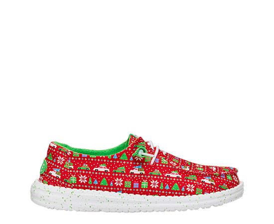 WOMENS WENDY HOLIDAY SWEATER SLIP ON SNEAKER