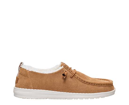 WOMENS WENDY SUEDE SHERLING SLIP ON SNEAKER