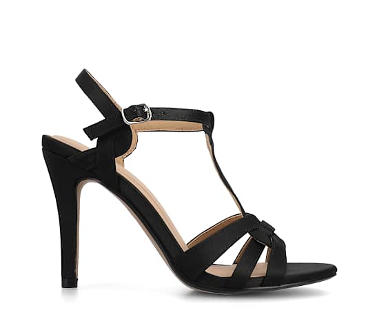 Journee Collection Womens Valry Heeled Sandals, 9 Medium, Black