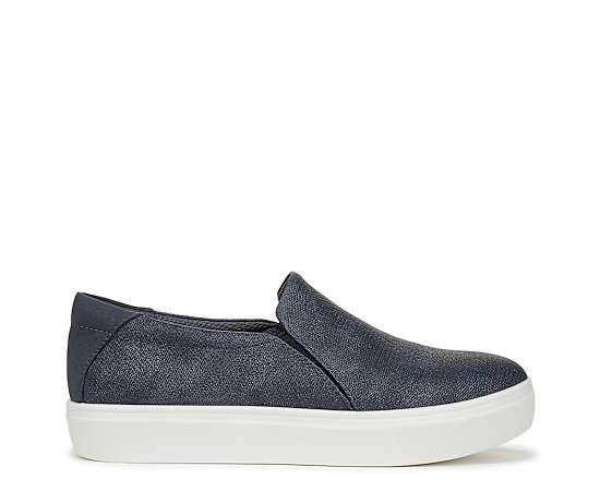Dr. Scholl's Women's Madison Cloud Slip On Sneakers - Oxide Blue Faux Leather