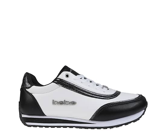 bebe Women's Versatile and Comfortable Sneaker - Black multi