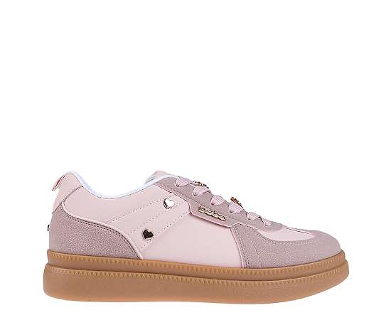 Bebe Women's Sneaker with bebe Hardware and Novelty Charms - Blush