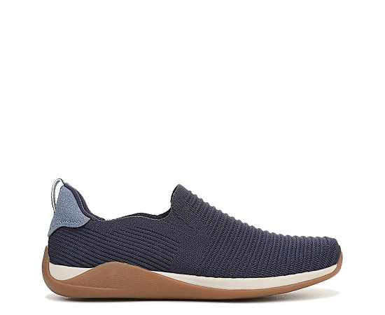 Ryka Women's Era Knit Washable Slip On Sneakers - Academy Blue Knit Fabric
