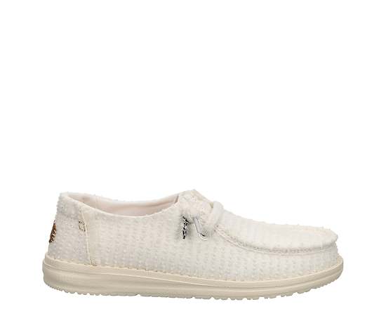 WOMENS WENDY FRAYED CANVAS SLIP ON SNEAKER
