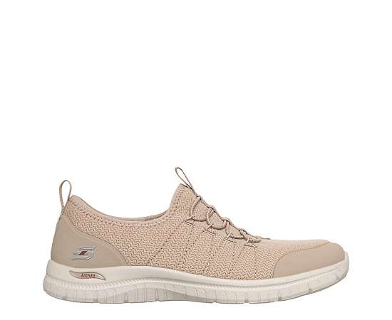 SKECHERS-WOMENS ARCH FIT VIRTUE DAHLIA SLIP ON SNEAKER