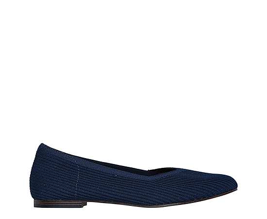 SKECHERS-WOMENS CLEO SQUARE BLISSFUL SOUL FLAT