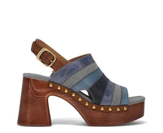 FRYE & CO-WOMENS WYLIE PATCHWORK PLATFORM SANDAL