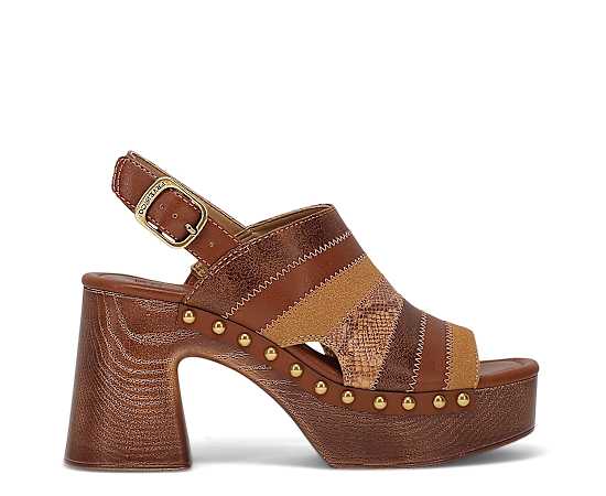 FRYE & CO-WOMENS WYLIE PATCHWORK PLATFORM SANDAL