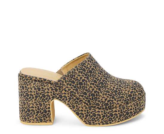 Beach by Matisse Clog-Inspired Platform Mule - Jayde - Animal - Size 8