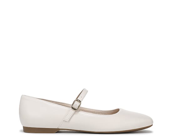 LifeStride Beloved Mary Jane Shoes (Cream Beige Faux Leather) Fabric 8.0 M