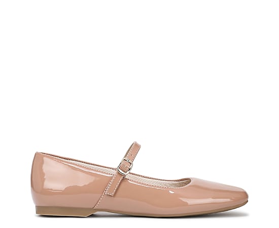 LifeStride Women's Beloved 2 Mary Jane Flats - Desert Nude Faux Patent Leather