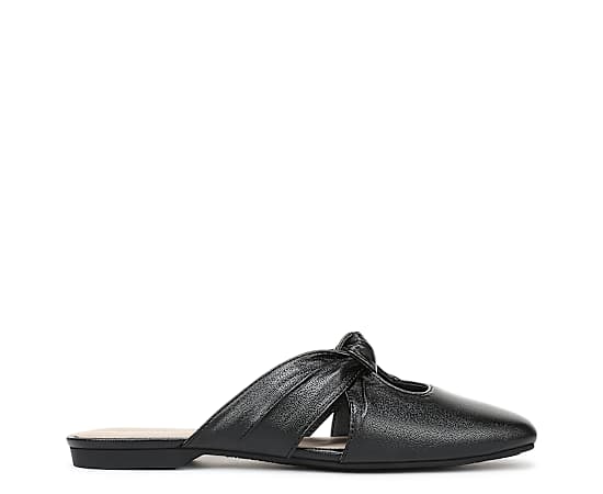 LifeStride Believe Slip On Mule Shoes (Black Faux Leather) Fabric 6.5 M