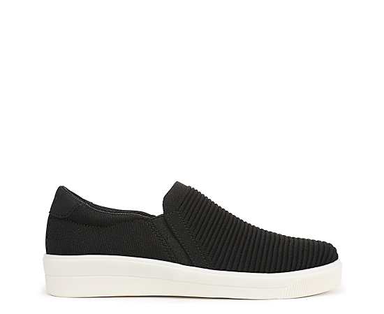 Ryka Women's Viv Ease Knit Court Inspired Slip On Sneakers - Black Knit