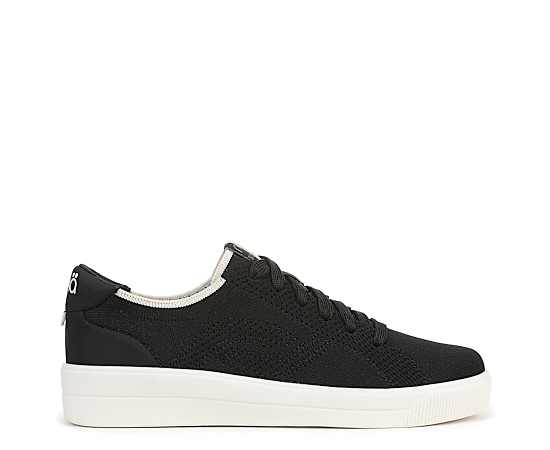 Ryka Women's Viv Next Knit Court Inspired Lace Up Sneakers - Black Knit Fabric
