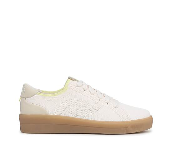 Ryka Women's Viv Next Knit Court Inspired Lace Up Sneakers - White Alyssum Knit Fabric