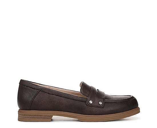 Dr. Scholl's Women's Hello Loafer Shoes Dark Brown Faux Leather DRSCH 9.5 M