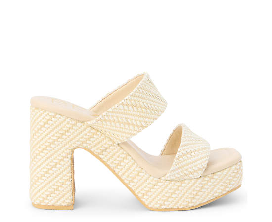 BEACH by Matisse Womens Gem Heeled Sandals, 9 Medium, White