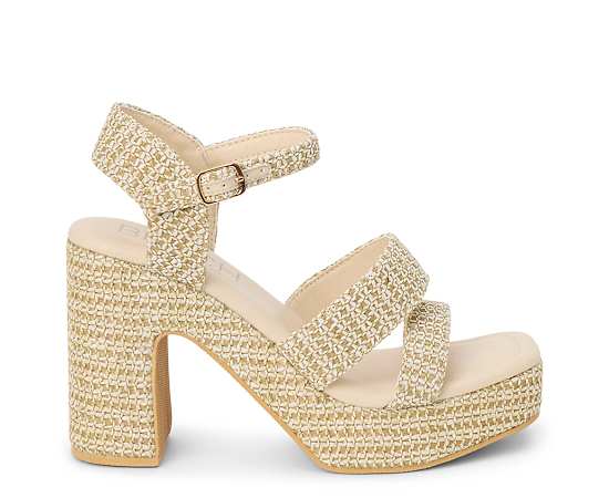 BEACH by Matisse Womens Alessia Heeled Sandals, 8 Medium, Beige