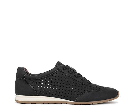 LifeStride Women's Forsythia Lace-Up Sneakers - Black Faux Leather