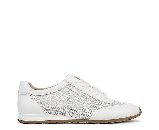 LifeStride Forsythia 2 Lace Up Sneaker Shoes (Bright White Faux Leather) Fabric 11.0 W