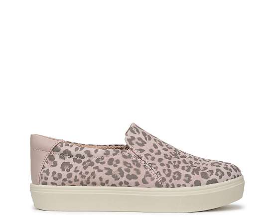 Dr. Scholl's Women's Madison Cloud Slip On Sneaker Shoes Pink Leopard Faux Leather DRSCH 11.0 M