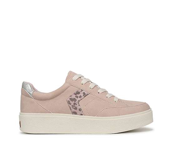 Dr. Scholl's Women's Madison-Lace Closed Round Toe Lace Up Platform Sneakers - Rose Dust Pink Fabric