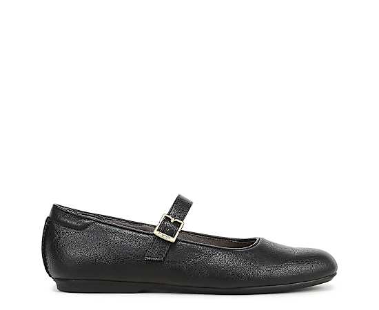 Dr. Scholl's Women's Wexley Mary Jane Ballet Flats - Smooth Black Faux Leather