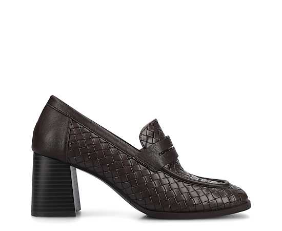 Journee Collection Womens Square Closed Toe Loafers, 7 Medium, Brown