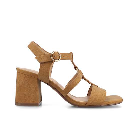 Journee Collection Womens Heeled Sandals, 11 Medium, Brown
