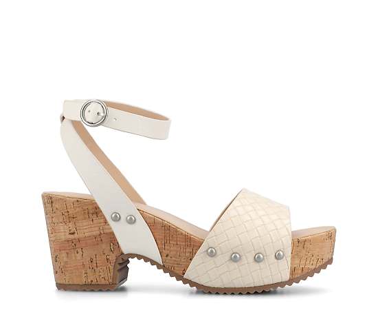 Journee Collection Womens Wedge Sandals, 9 Medium, Beige