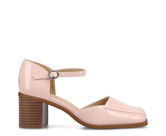 Journee Collection Women's Evangeline Square Toe Pumps - Pink Patent